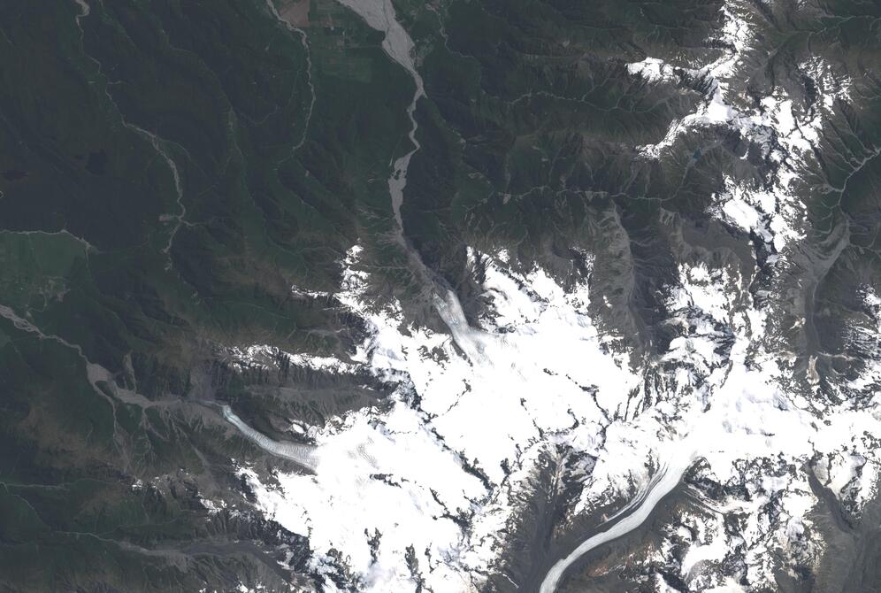 Aerial view of Franz Josef