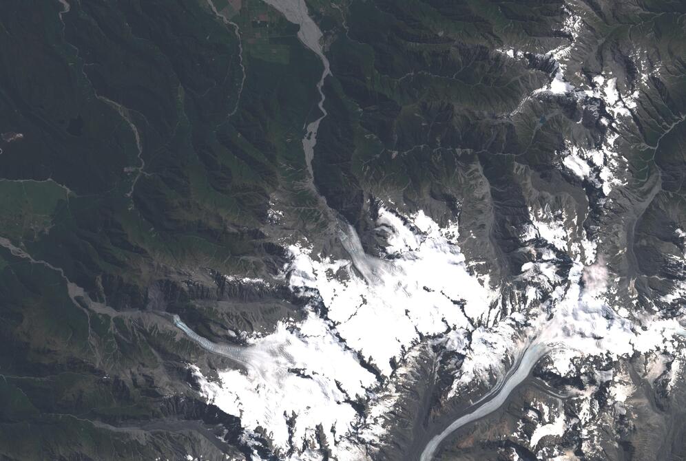 Aerial view of Franz Josef
