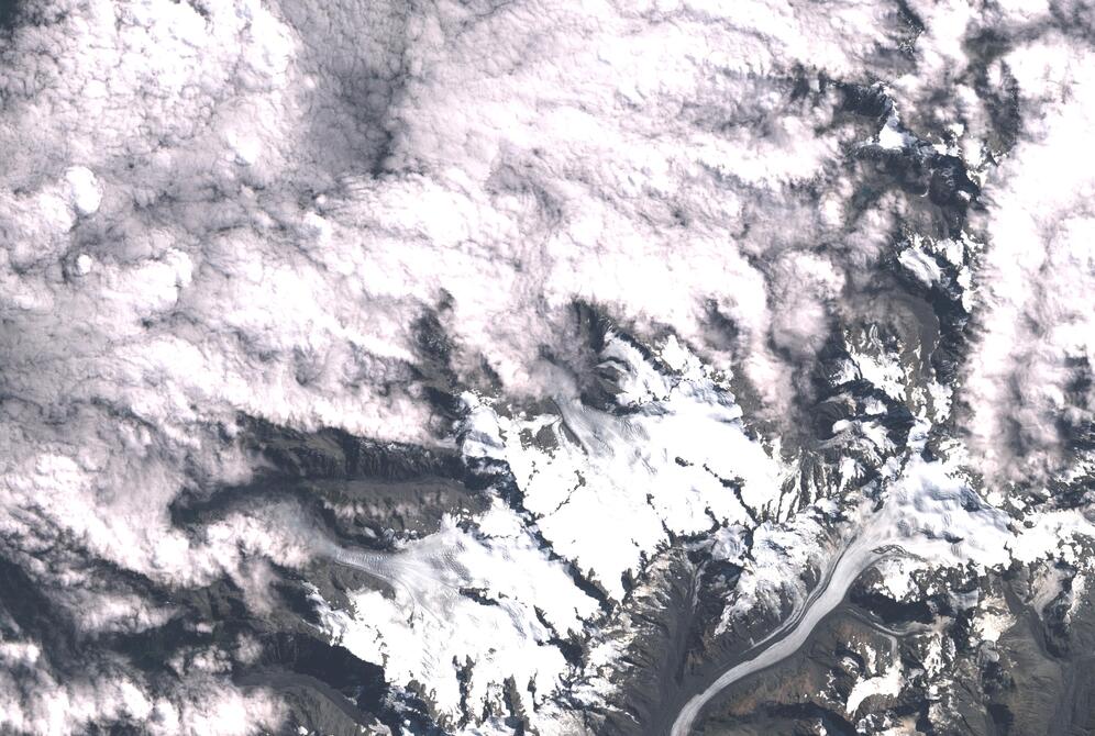 Aerial view of Franz Josef