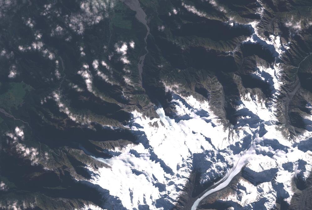 Aerial view of Franz Josef