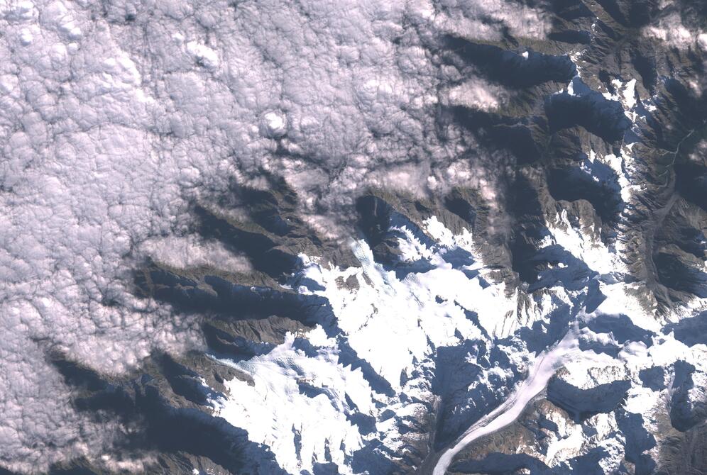 Aerial view of Franz Josef