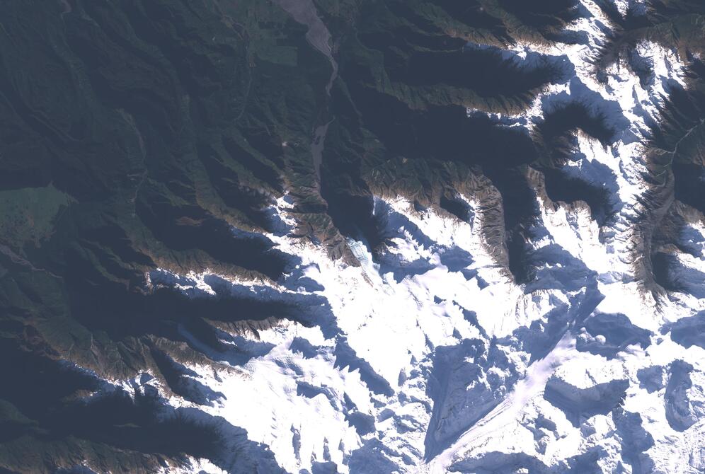 Aerial view of Franz Josef