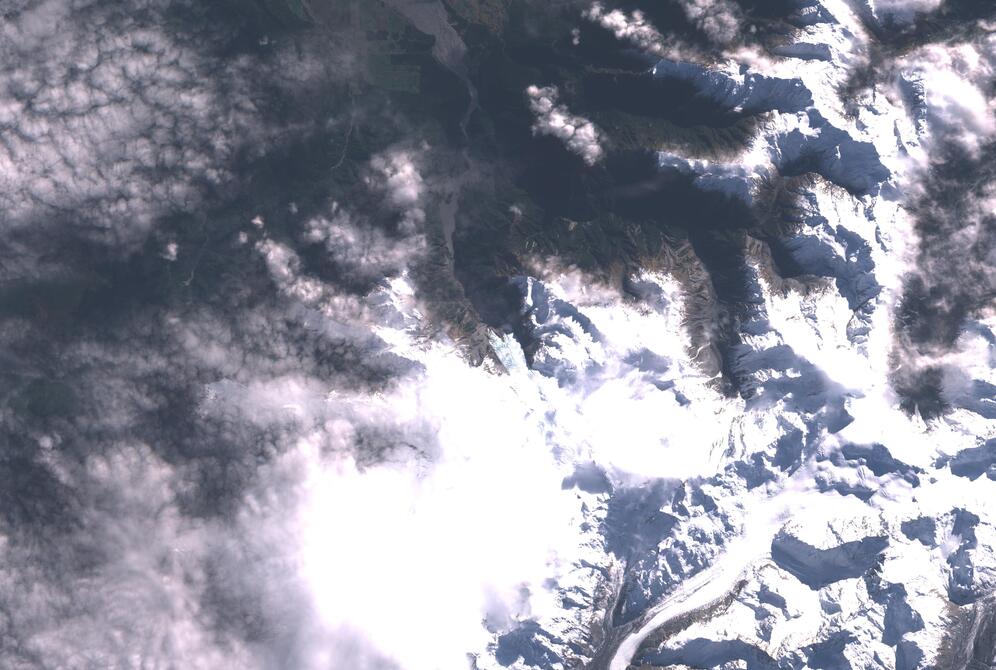 Aerial view of Franz Josef