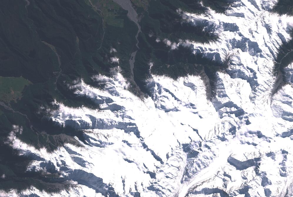 Aerial view of Franz Josef