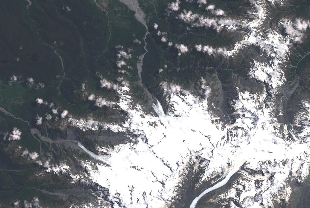 Aerial view of Franz Josef