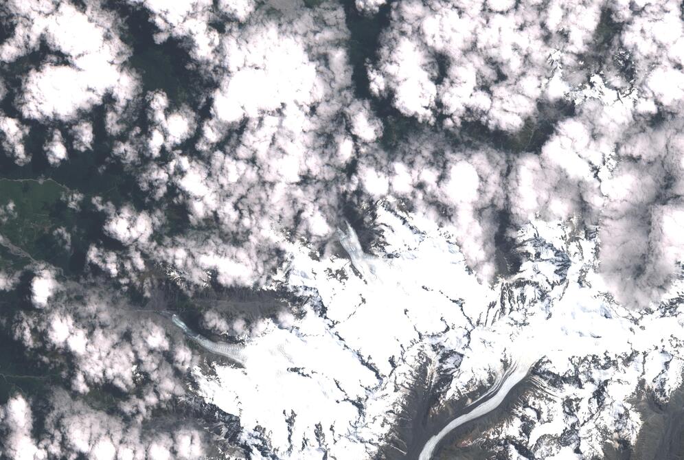 Aerial view of Franz Josef