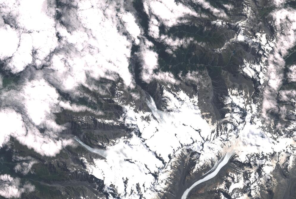 Aerial view of Franz Josef