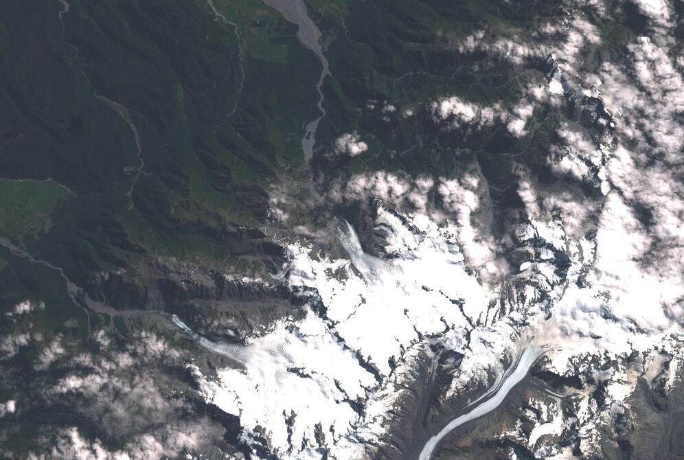 Aerial view of Franz Josef
