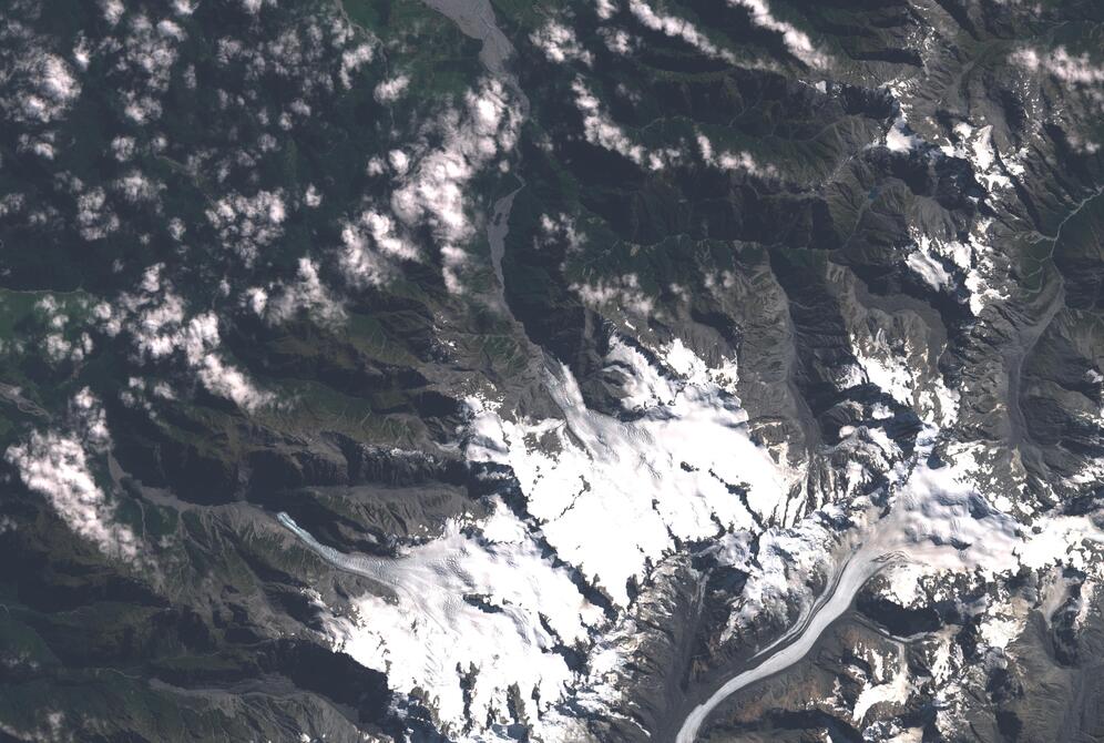 Aerial view of Franz Josef