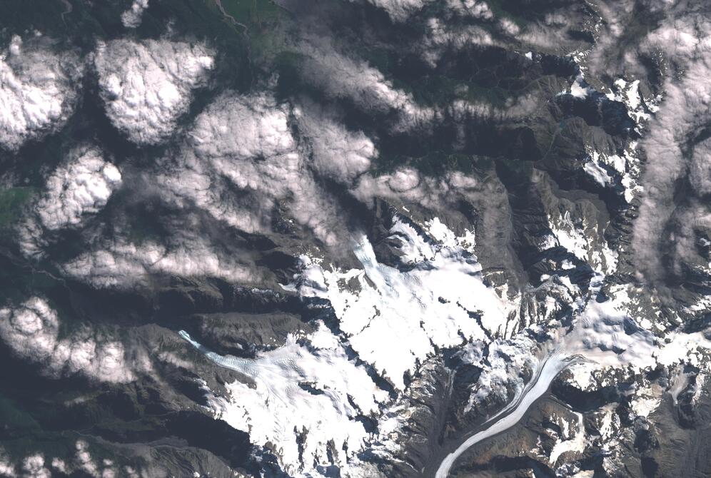 Aerial view of Franz Josef
