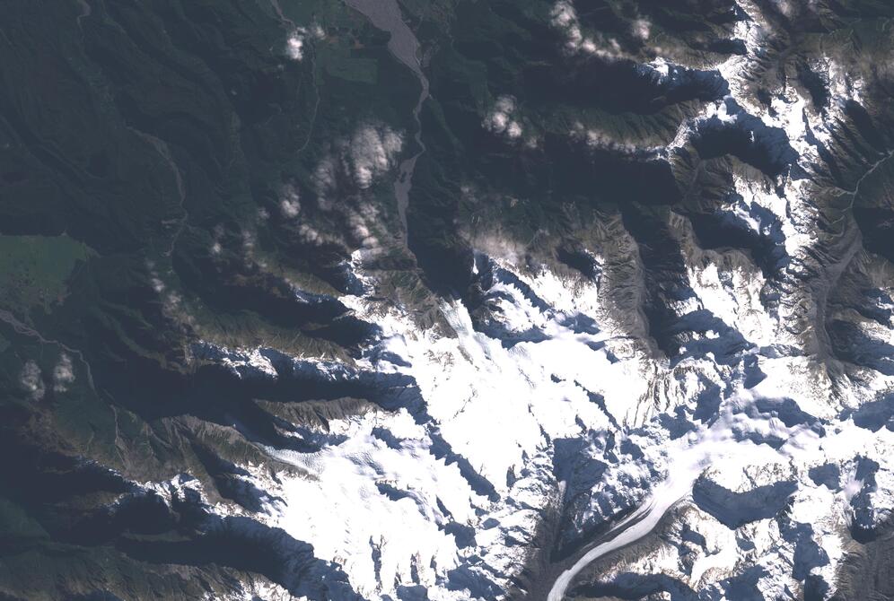 Aerial view of Franz Josef