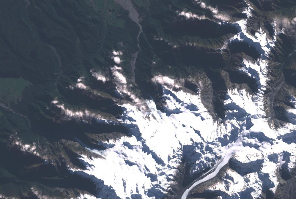 Aerial view of Franz Josef