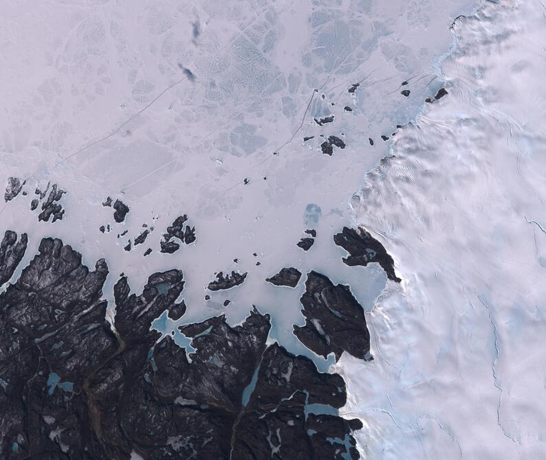 Aerial view of Humboldt Glacier - South