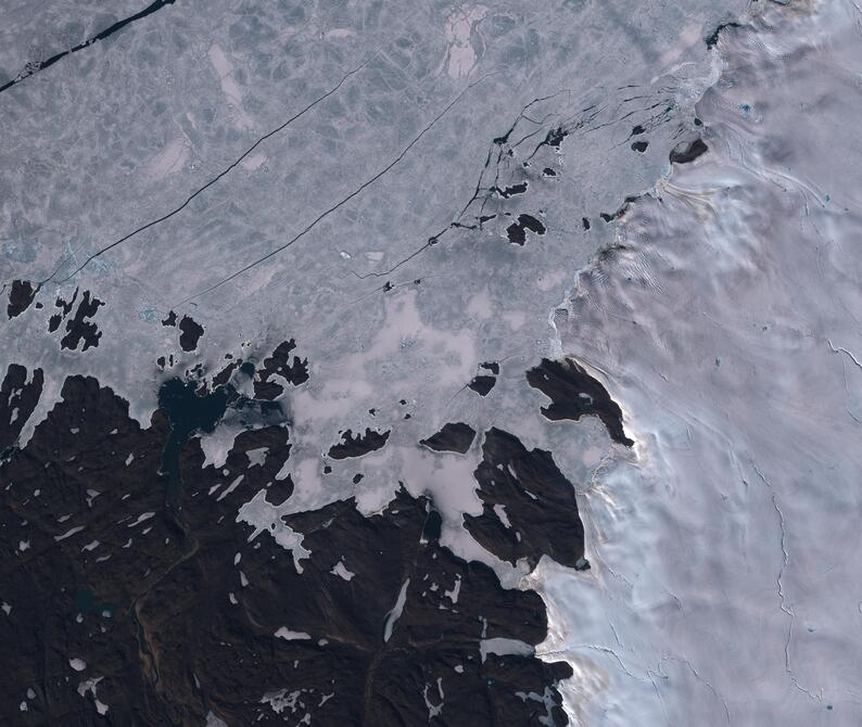 Aerial view of Humboldt Glacier - South