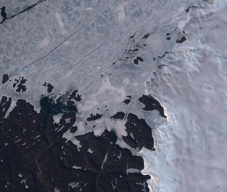 Aerial view of Humboldt Glacier - South