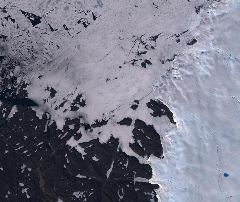 Aerial view of Humboldt Glacier - South