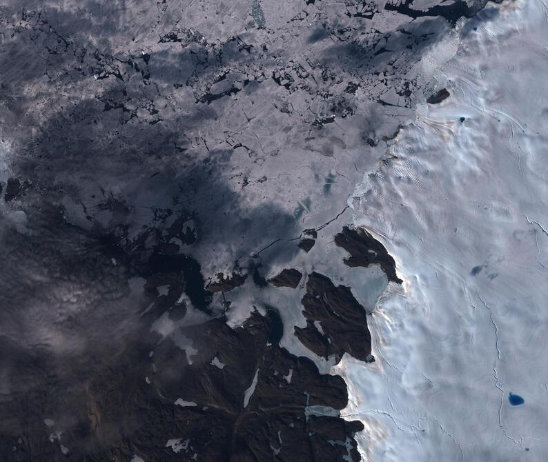 Aerial view of Humboldt Glacier - South