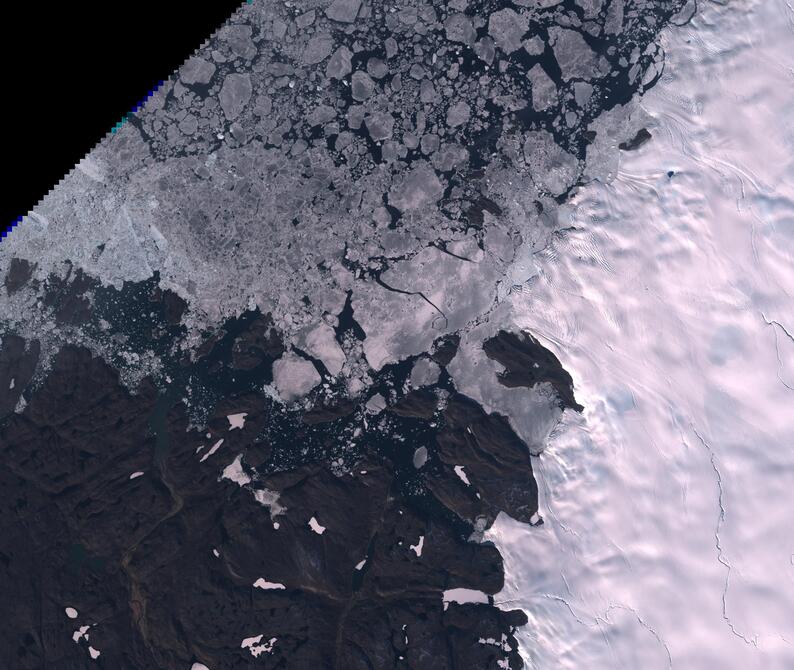 Aerial view of Humboldt Glacier - South