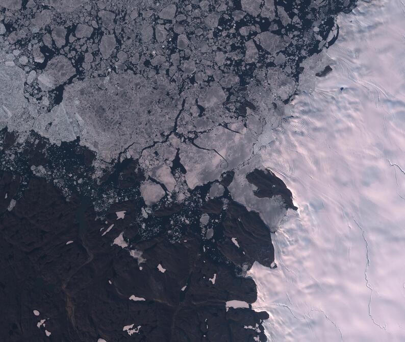 Aerial view of Humboldt Glacier - South