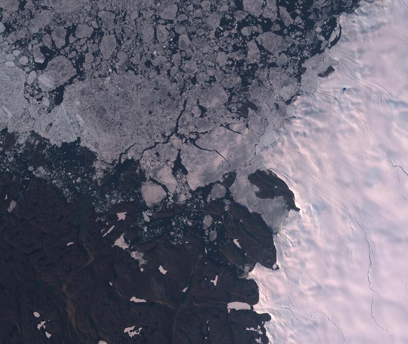 Aerial view of Humboldt Glacier - South