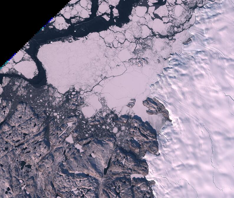 Aerial view of Humboldt Glacier - South