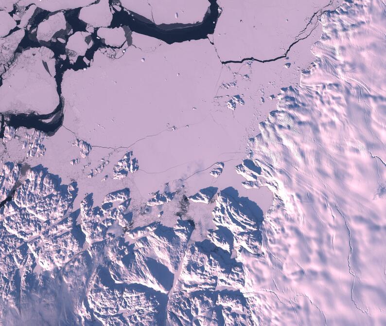 Aerial view of Humboldt Glacier - South