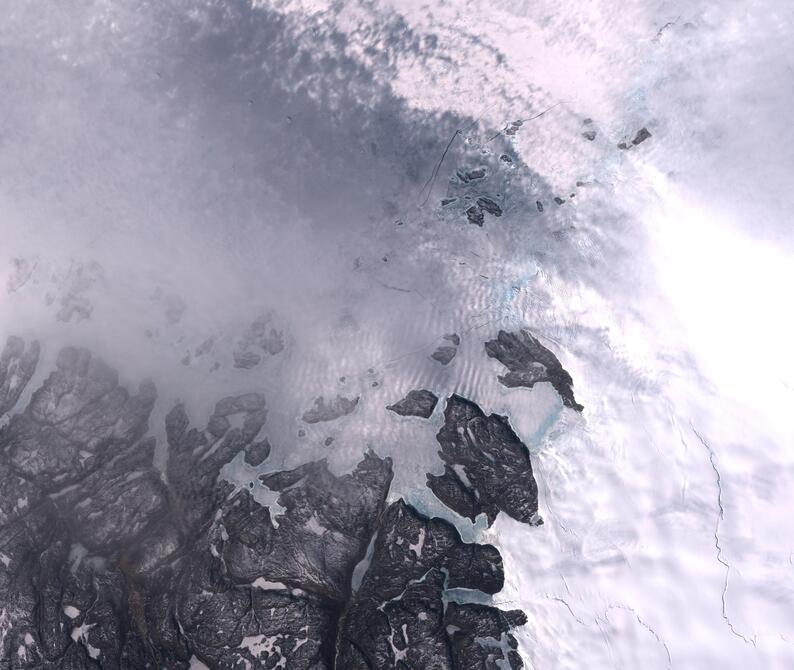 Aerial view of Humboldt Glacier - South