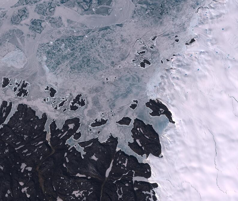 Aerial view of Humboldt Glacier - South