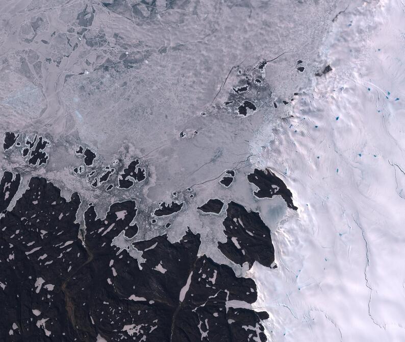 Aerial view of Humboldt Glacier - South