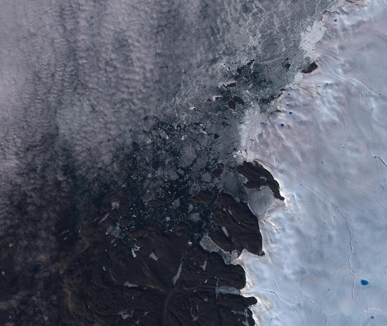 Aerial view of Humboldt Glacier - South