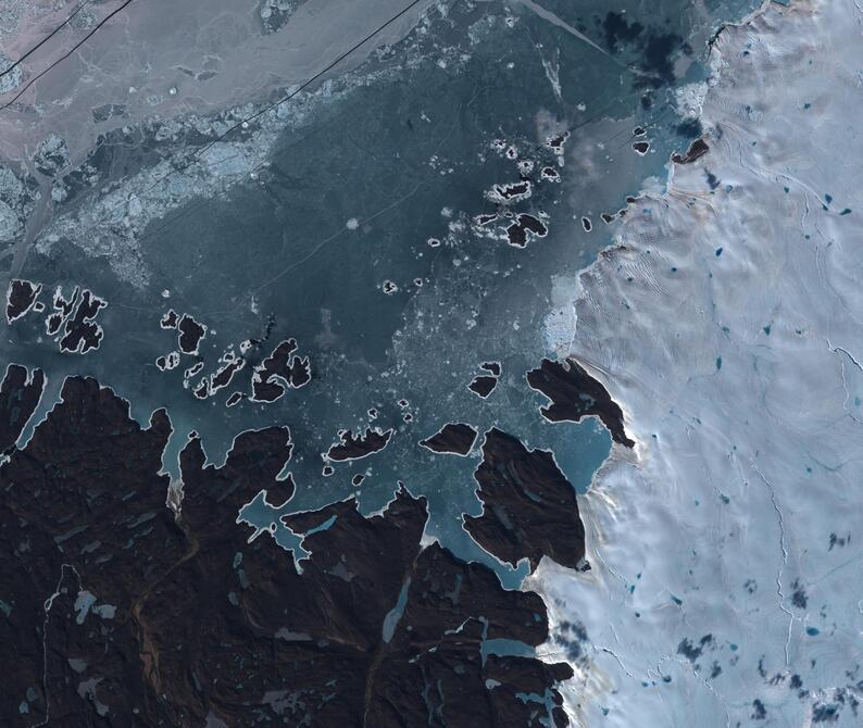 Aerial view of Humboldt Glacier - South