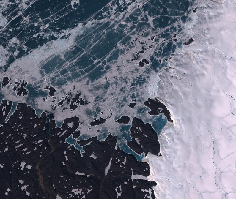 Aerial view of Humboldt Glacier - South