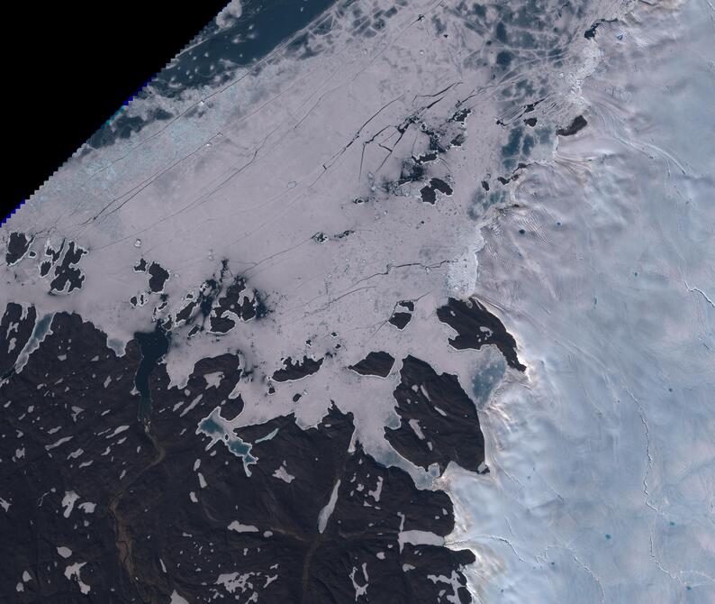 Aerial view of Humboldt Glacier - South