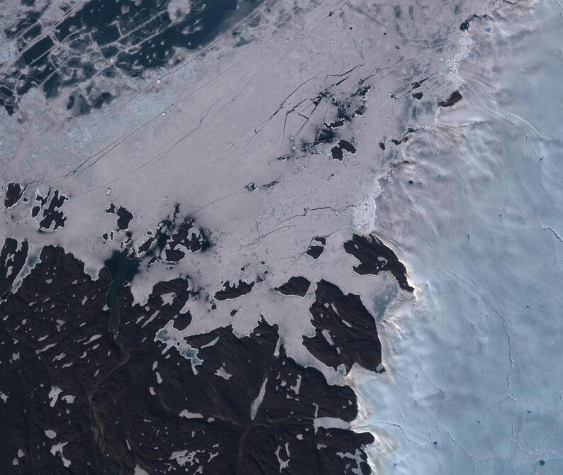 Aerial view of Humboldt Glacier - South