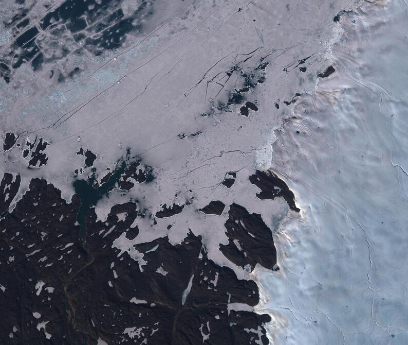 Aerial view of Humboldt Glacier - South