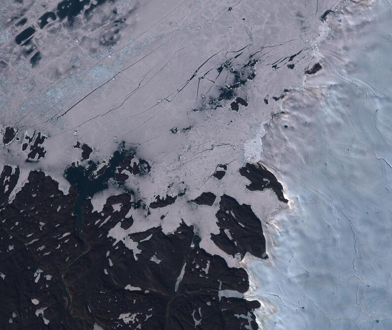 Aerial view of Humboldt Glacier - South