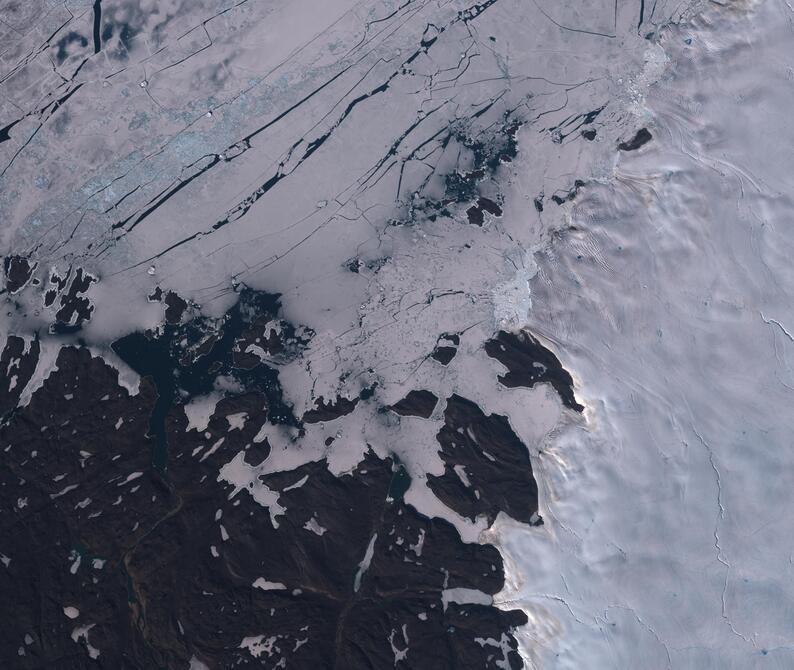 Aerial view of Humboldt Glacier - South