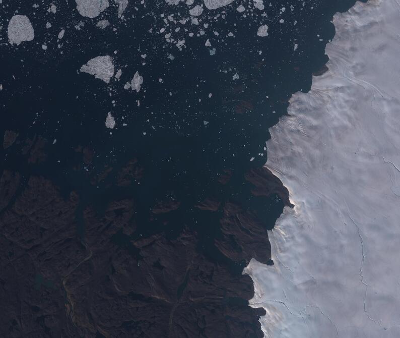 Aerial view of Humboldt Glacier - South