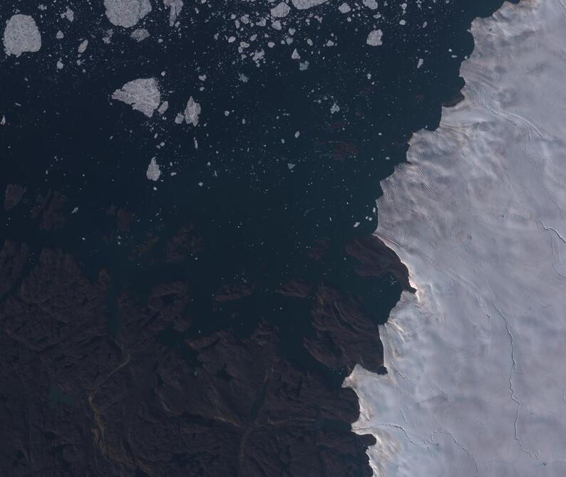 Aerial view of Humboldt Glacier - South