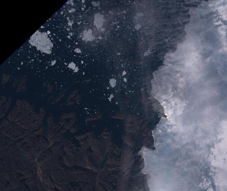 Aerial view of Humboldt Glacier - South