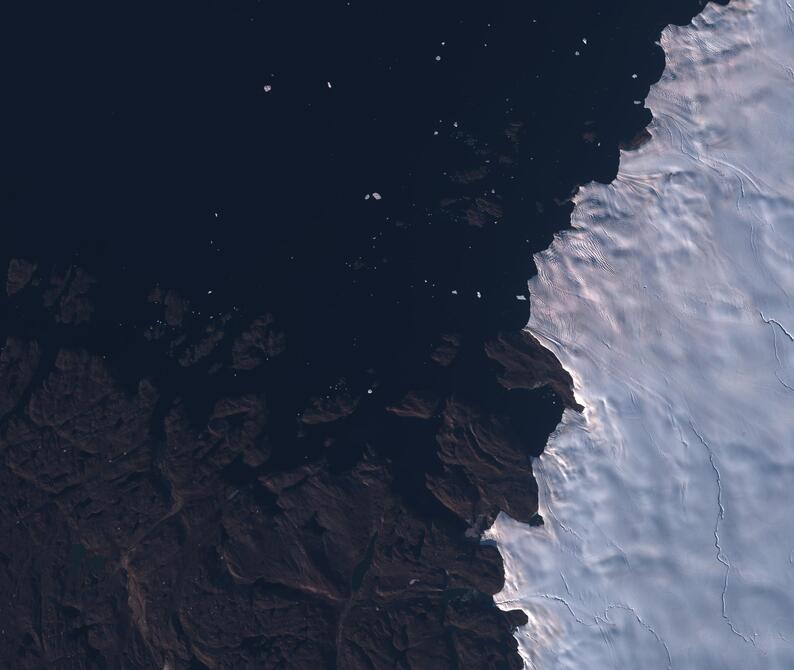 Aerial view of Humboldt Glacier - South