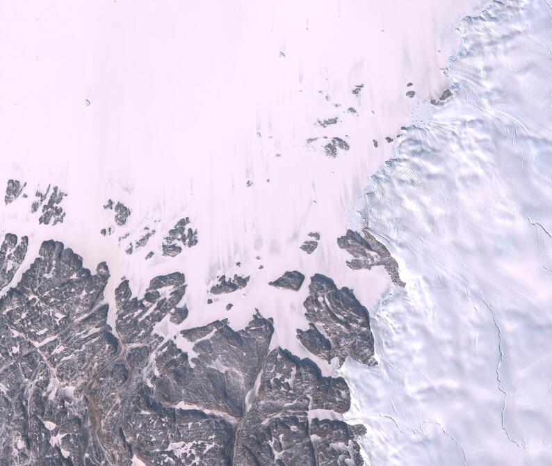 Aerial view of Humboldt Glacier - South