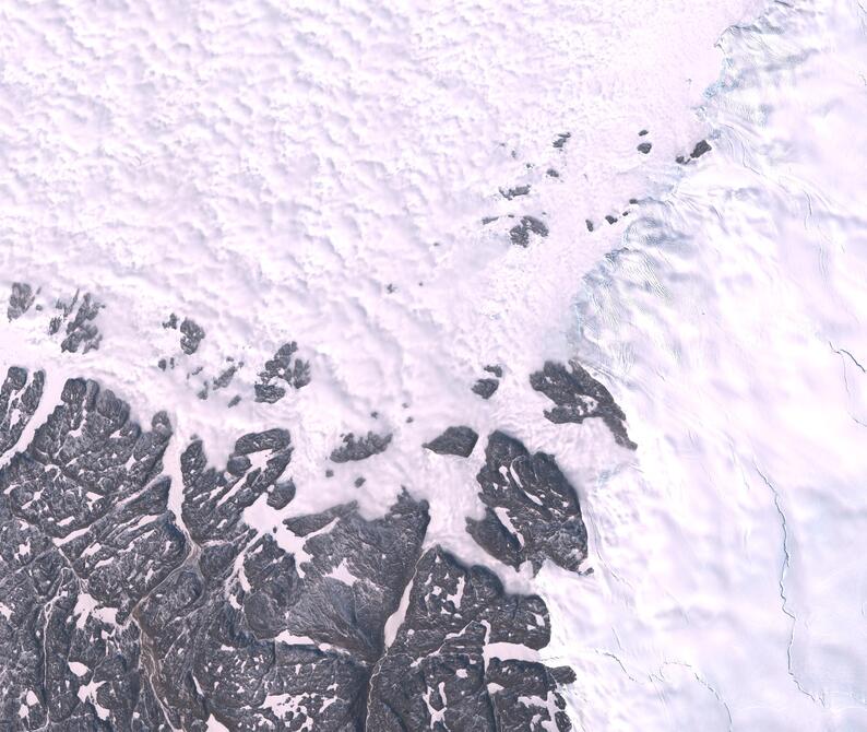 Aerial view of Humboldt Glacier - South