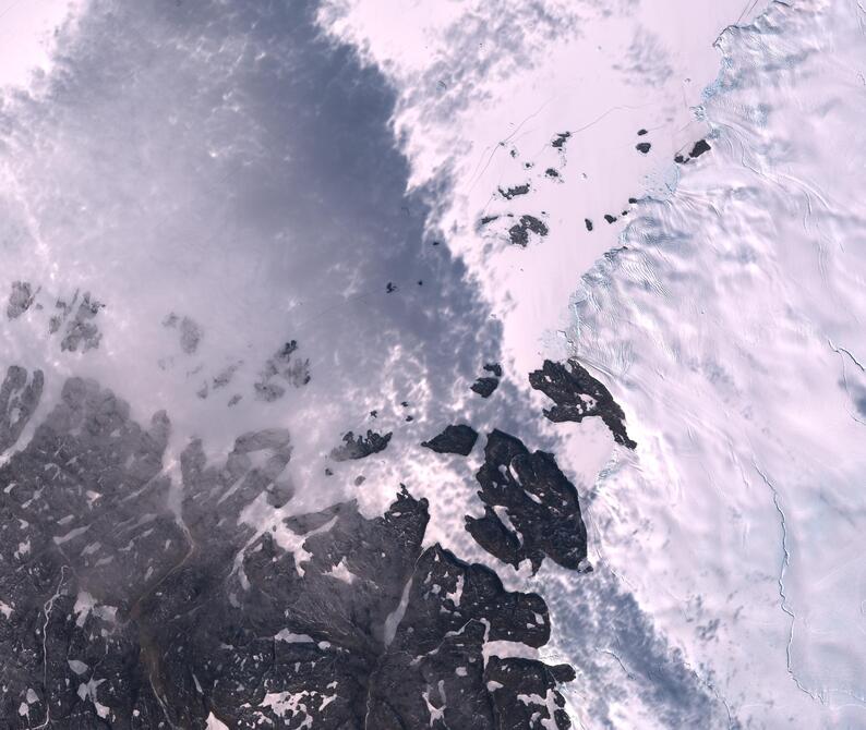 Aerial view of Humboldt Glacier - South