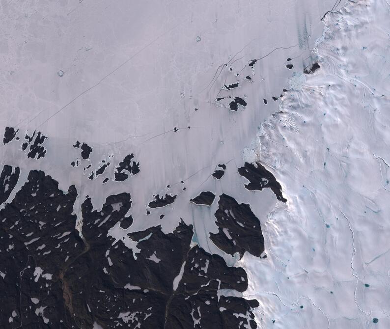 Aerial view of Humboldt Glacier - South