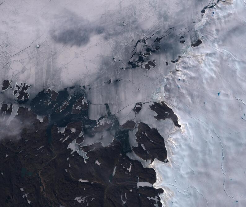 Aerial view of Humboldt Glacier - South