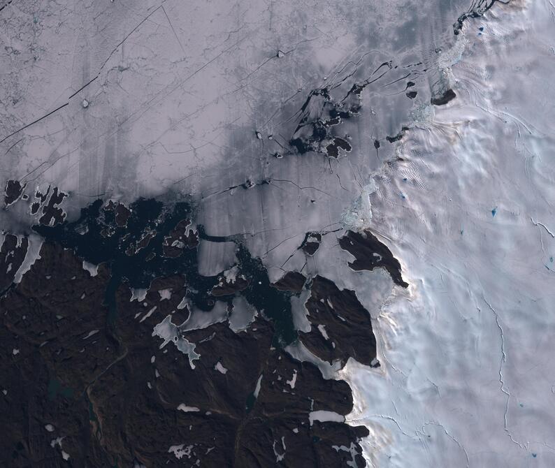 Aerial view of Humboldt Glacier - South