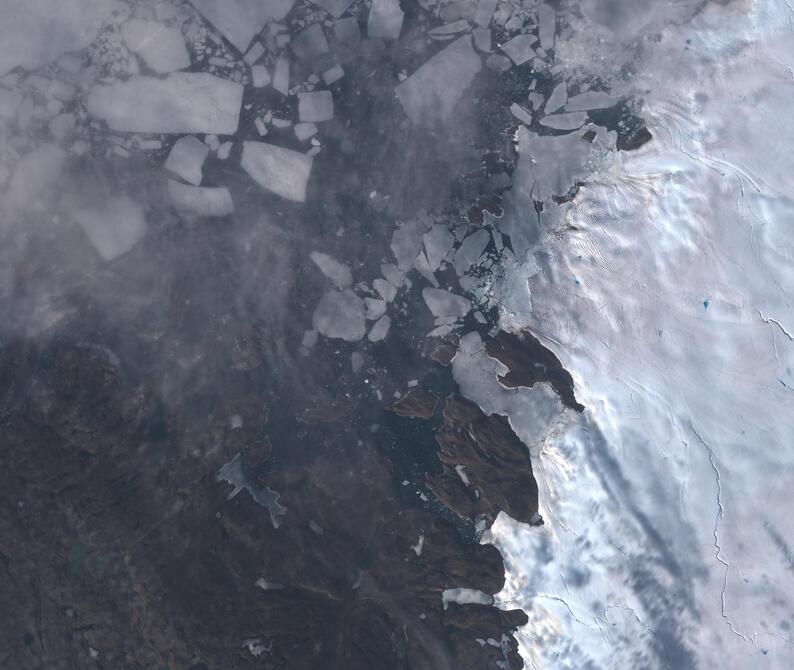 Aerial view of Humboldt Glacier - South