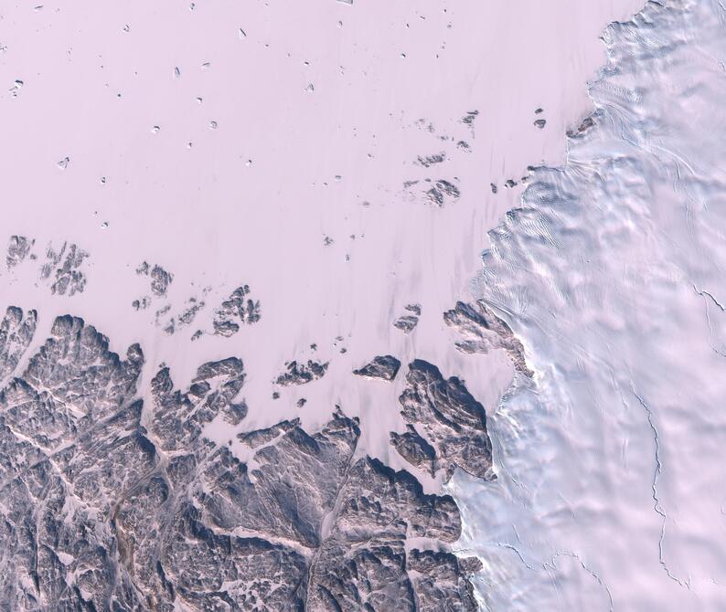 Aerial view of Humboldt Glacier - South