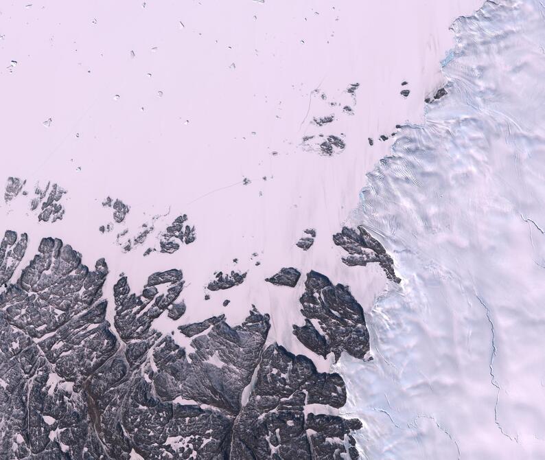 Aerial view of Humboldt Glacier - South